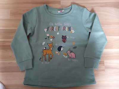 Pullover Warm 122 Tiere Reh Igel Hase Eule Blumen Forest Friends Be Happy