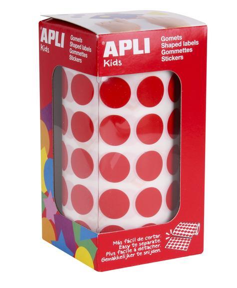 Gommettes rouleau Rond Ø 15 mm Rouge x 2 832
