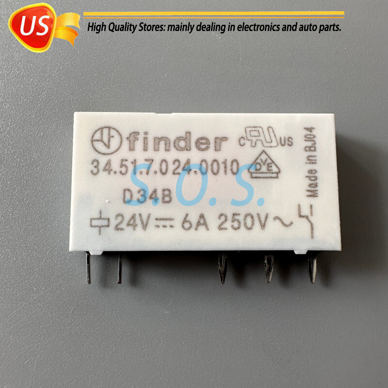 10* Power Relay For Finder 34.51.7.024.0010 24VDC 6A 34.51.24VDC 5Pins SPDT US