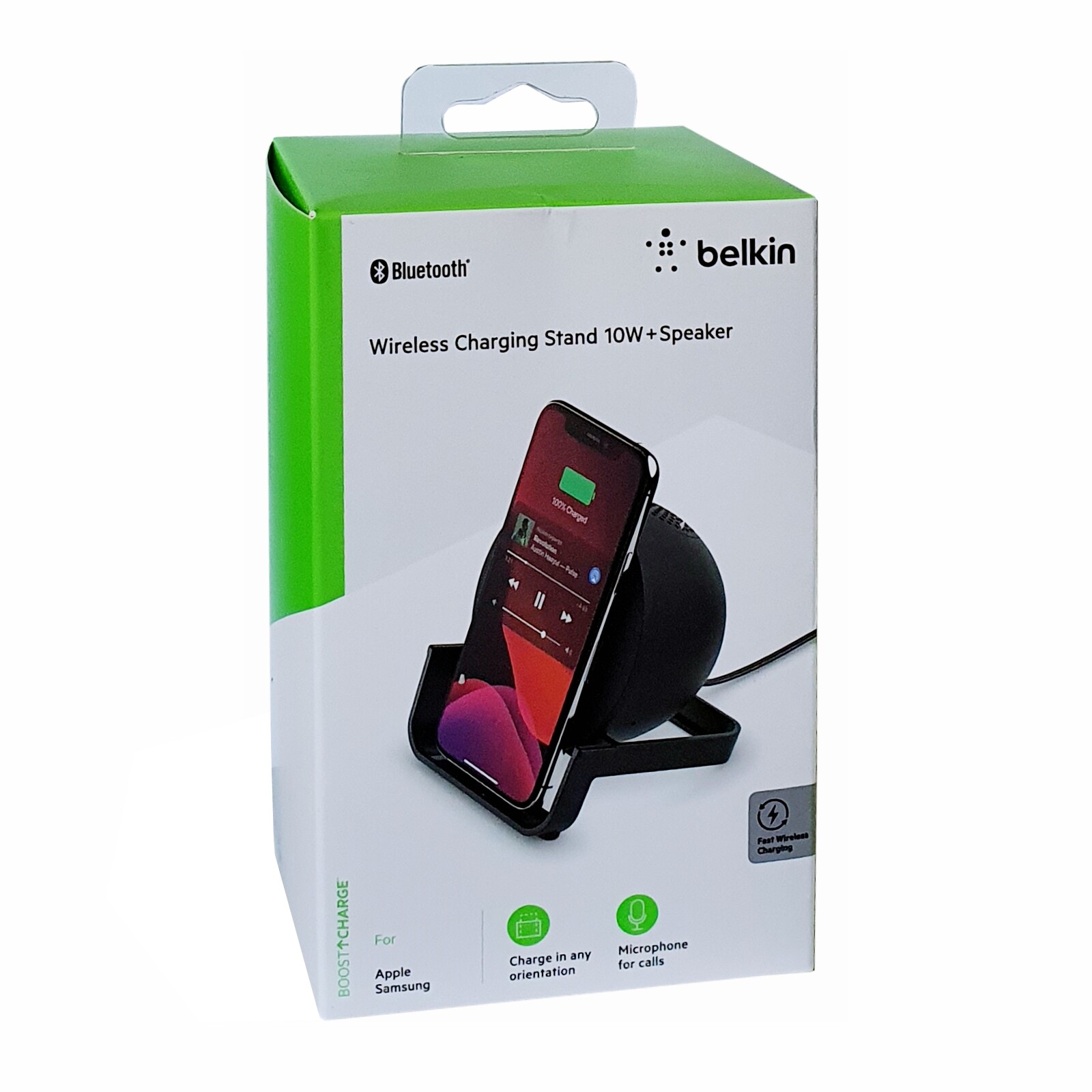 Belkin 10W Qi Wireless Charging Stand With Bluetooth Speaker Black eBay