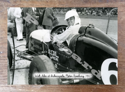 Historic Walt Ader, 1947 Indy 500 Motorsport Postcard