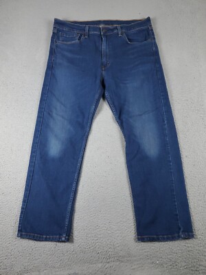 Levis 505 Jeans Mens 38x29 Blue Casual Straight Leg Denim Pants