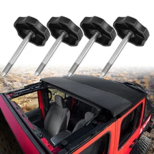 4* Long Soft Top Door Surround Knobs Kits with Pin for Jeep Wrangler TJ 97-06