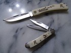 Remington Lockback Buster 2 Blade Peanut Pocket Knife Set Bone Knives Ducks New