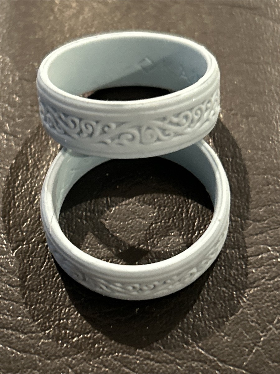 NEW Set Of Kauai Men's Women's Silicone Wedding Ring Light Blue