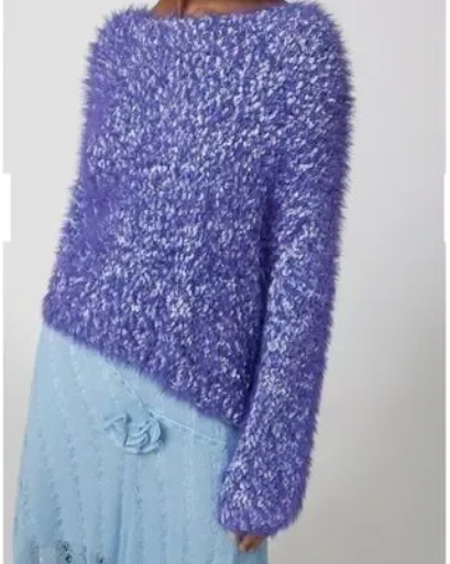 Urban Outfitters UO Women's Size L Jamie Fuzzy Sweater Purple