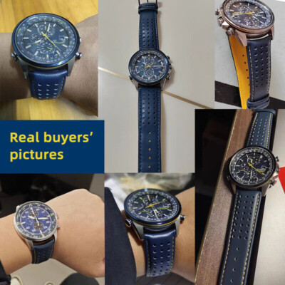 For Citizen Blue Angels Watch Band AT8020-03L AT9031-52L Leather