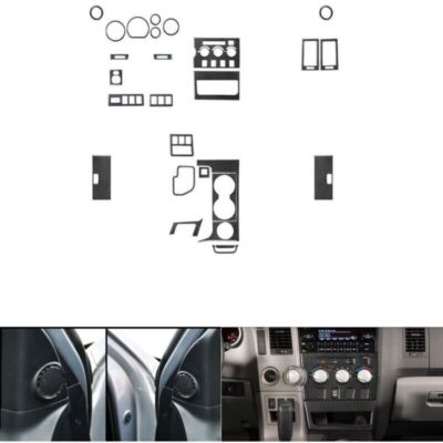 1 set Real Carbon Fiber Interior Full Set Cover Trim For Toyota Tundra 2007-2013
