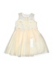 New Toddler Ivory Abaowedding Flower Girl Easter Fancy Party Dress Size 2/3 Y