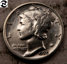 1930 Mercury Dime ~ Borderline Uncirculated (AU++) ~ 90% Silver