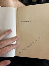 Baa Baa Black Sheep signed MOH Ace Pappy Boyington-28 Kills UNINSCRIBED FULL SIG