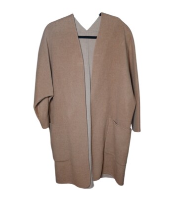 Vince. Wool Blend Shawl Collar Open Front Coat Size M/L - 10/12 22''x35'' Y2K NWOT