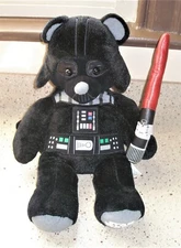 Star Wars 17" Darth Vader Plush Bear With Paw Voice Box And Lightsaber