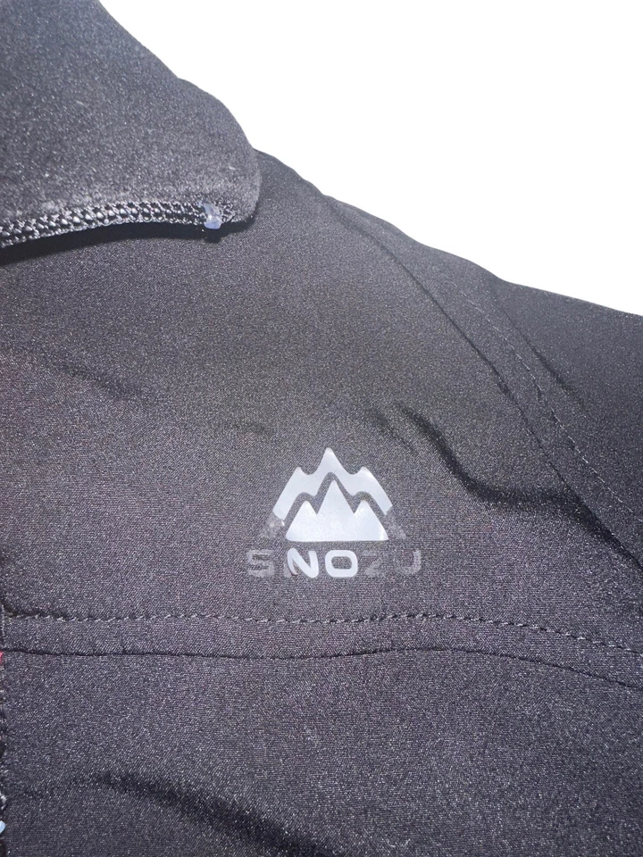 Snozu Boys Soft Shell Jacket Size Large 14/16 Black Red Full Zip READ - Image 4 of 4