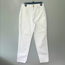 Universal thread 90s vintage straight leg women's white pants size 8 zip button