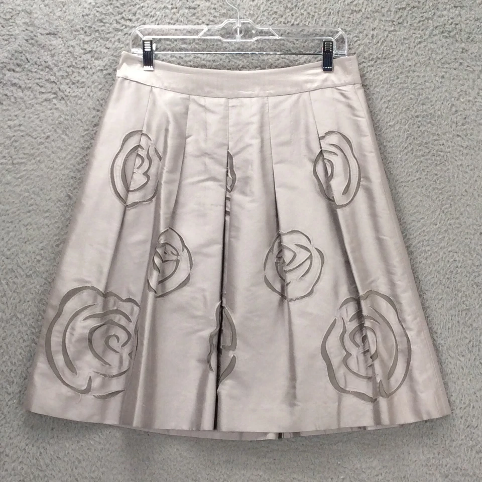 Falda de seda para mujer I-N-C International Concepts 10 rosas recubiertas topo forradas Foto 2 de 4