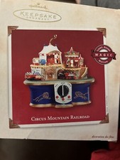 Hallmark 2002 Circus Mountain Railroad Keepsake Ornament Light Sound Motion