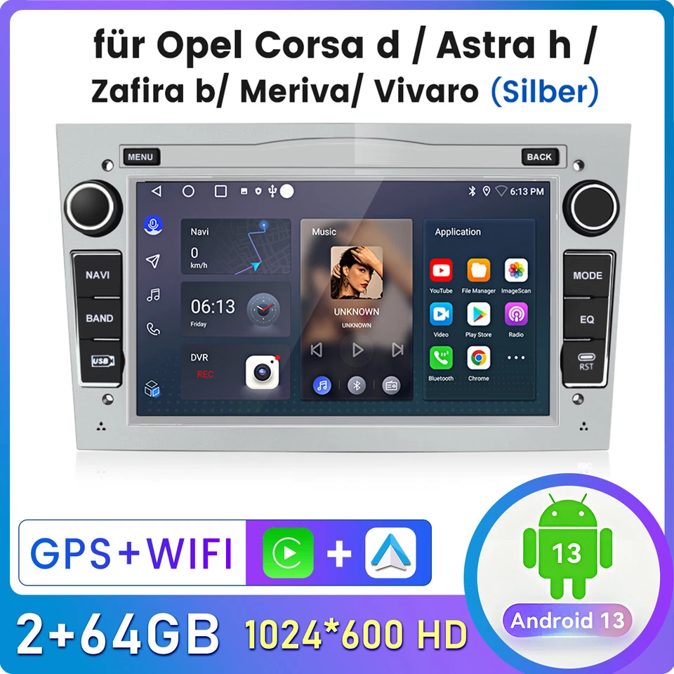 Android 13 Autoradio Für Opel Astra H Corsa C/D Vectra C Zafira B GPS Navi WIFI