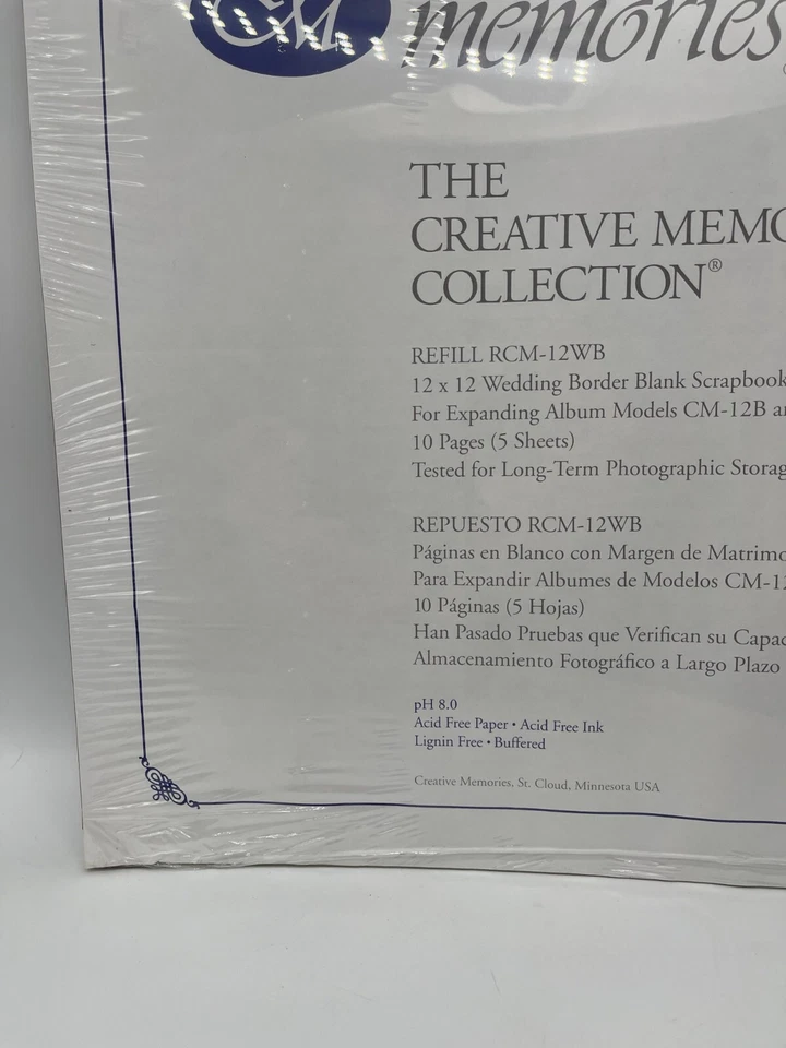 Creative Memories 12x12 Wedding Border Scrapbook Pages RCM-12WB 5 Sheets - Image 3 of 4