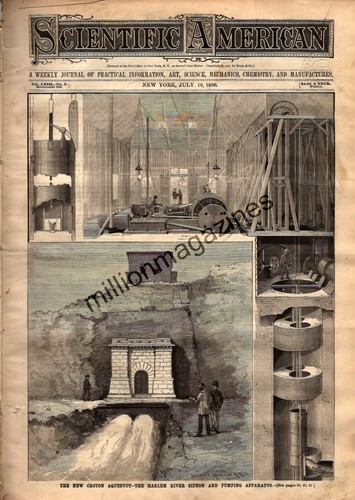 1890 Scientific American 19. Juli - Berliner Gramaphon; Croton; Nähmaschinen