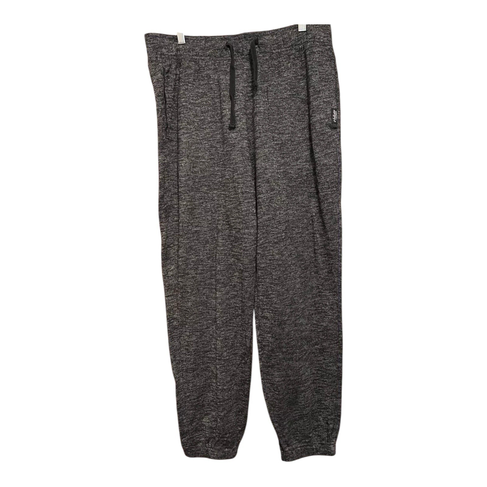Hollister Men L Heather Black Joggers Sleepwear Elastic Waistband Drawstring NEW