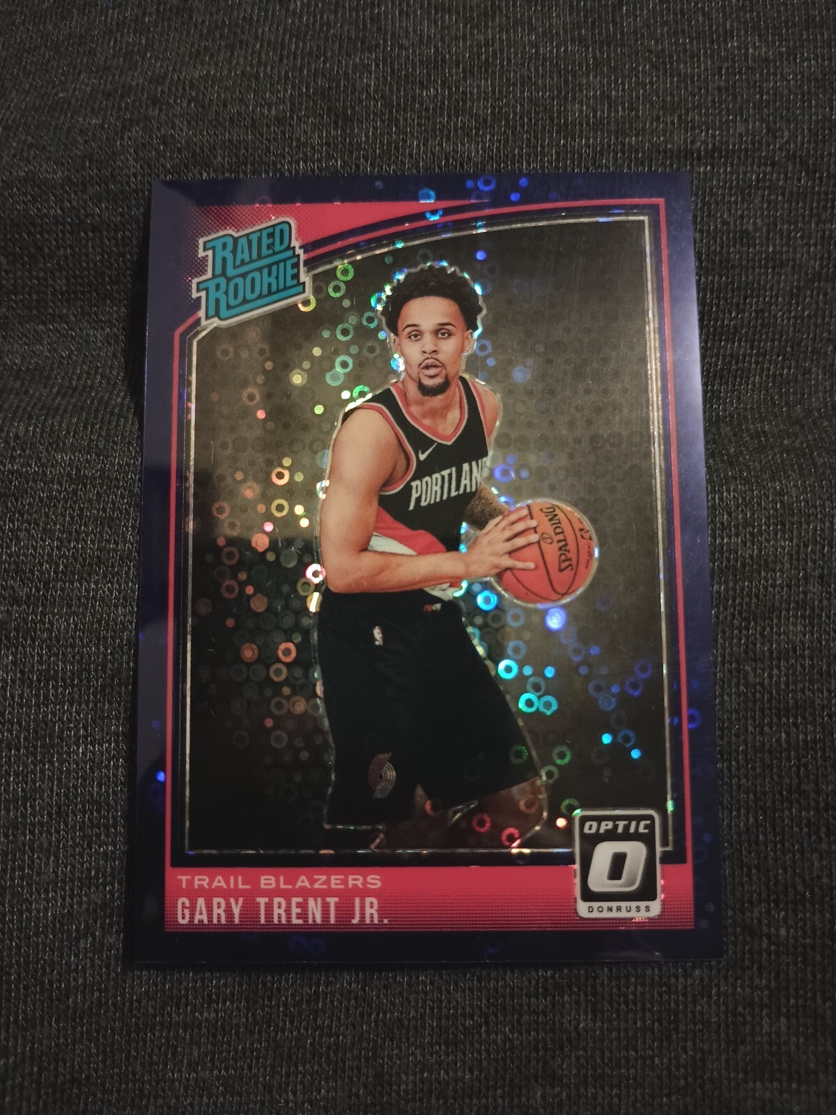 2018 GARY TRENT JR DONRUSS OPTIC #199 PURPLE FAST BREAK #D/95 ROOKIE RC CARD
