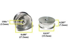 1pr Vintage TRADESHIP 1/24 1/32 Slot Car ALUMINUM WHEELS 5/40 Thread Unused 15x7