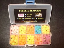 8mm 10 Color Speckled UV STEELIE Bead Assortment Box FREE BEADS INCLUDED!!