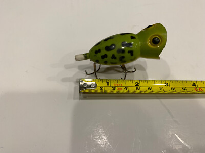 Fishing Lure Hula Popper Rare Color GREEN W/ BLACK SPOTS