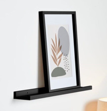 Floating Wall Shelf Picture Ledge Display Rack Book Frame  - Black - 60x10x4cm