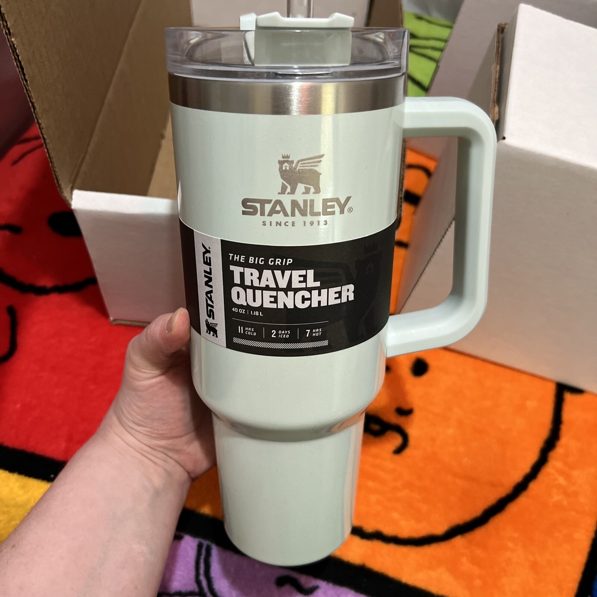 Stanley Adventure 40oz Stainless Steel Quencher Tumbler Spearmint Pearlescent