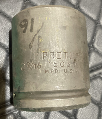 Proto 15039, 2-7/16'' Deep Impact Socket, 1-1/2'' Drive, 6 Point