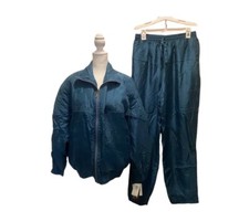 Vintage NWT Fuda 100 silk track suit / 1990s jacket and pant