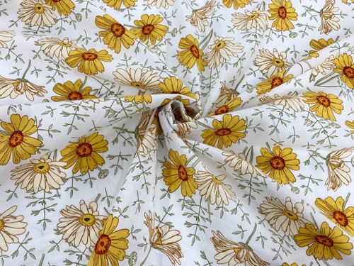 Floral Cotton Poplin Fabric Wide Lightweight Summer Dressmaking Material - Picture 42 of 115