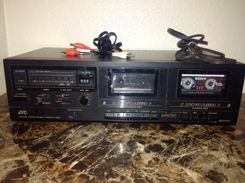 jvc td-w103 dual/double stereo cassette record /player tape deck