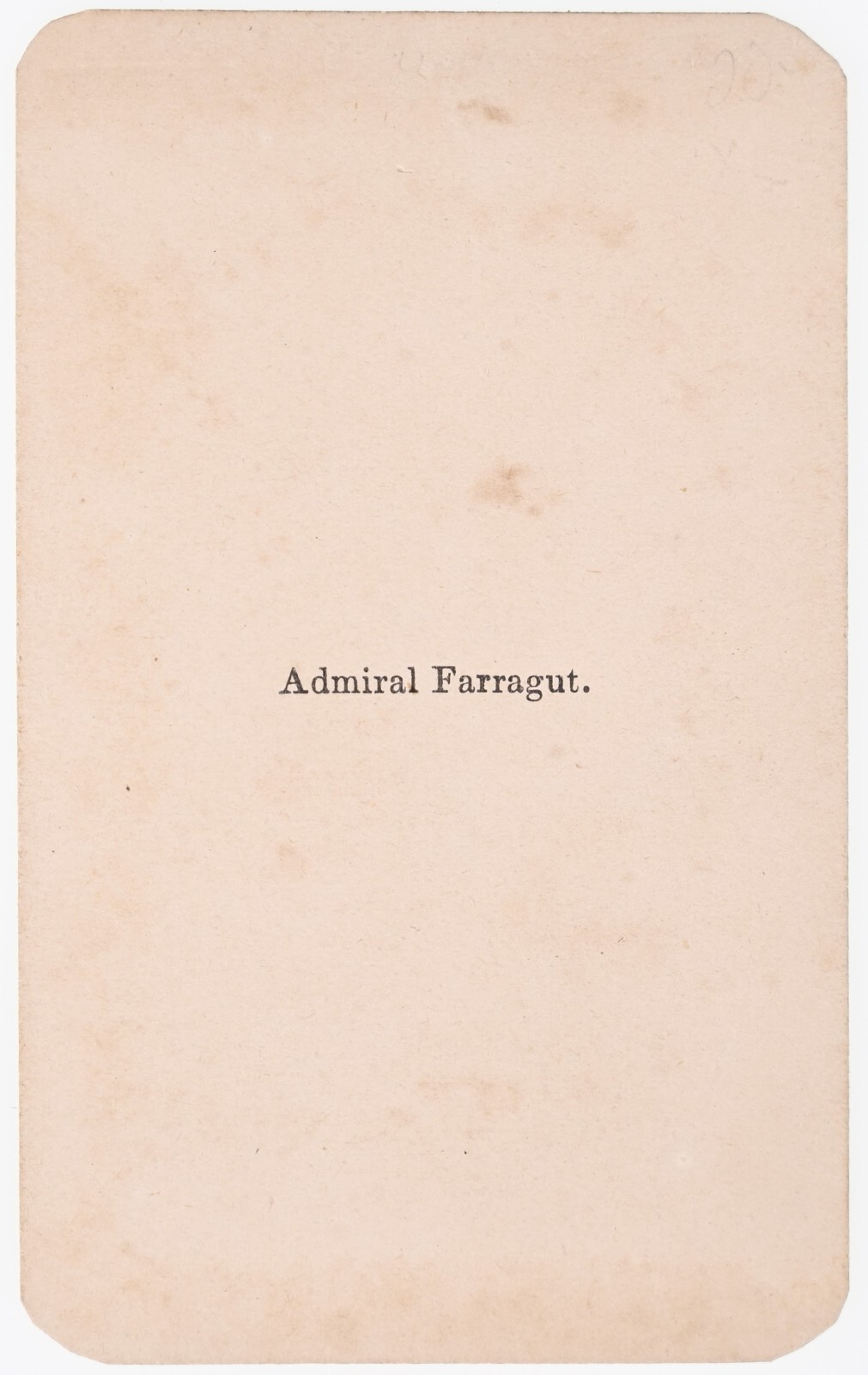 ANTIQUE CDV CIRCA 1860s ADMIRAL FARRAGUT CIVIL WAR ALBUM PRINT — additional view