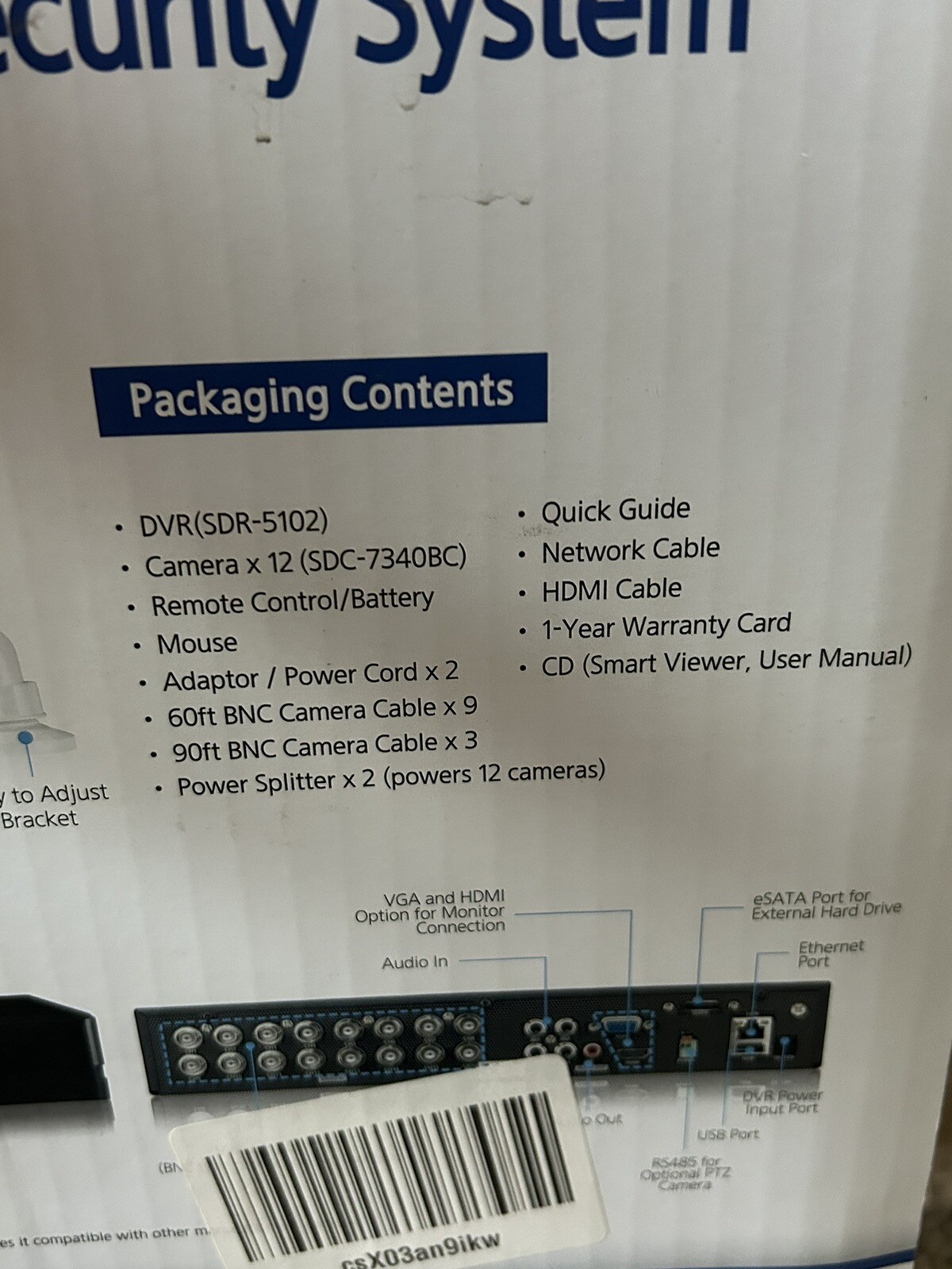 New Samsung SDSP5122 16 Channel 1TB DVR Security System w/12 Cameras