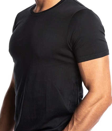 T-shirt uomo Basic maniche corte maglietta slim fit casual girocollo in cotone - Foto 6 di 10