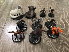 Lot Of 10 D D Dungeons and Dragons Wizkids Miniatures Figures Used No Cards