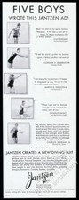 1930 Jantzen boy's swimsuit 5 swimmer boys photo vintage print ad