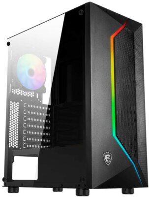 PC Gehäuse MSI MAG Vampiric 100R ATX-Miditower RGB USB 3.0 Window Kit ohne NT