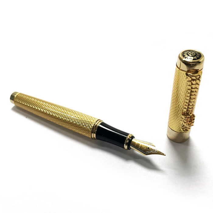 Jinhao 1200 Silver Rain Tintenroller – Mit Rubin-Augen & Drachen-Clip, 138 Mm, 40,8 G, Inkl. Etui, Für Elegantes Schreiben