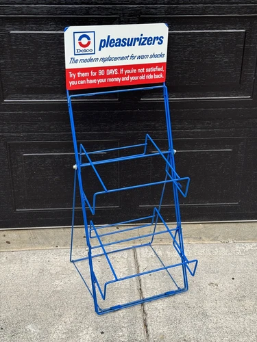 NOS Delco Pleasurizers Shock Display Rack Sign Vintage AC United Chevy GM