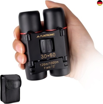 Flintronic 30x60 Kompakt Mini-Fernglas, HD Ferngläser, Leichtes Faltteleskop 