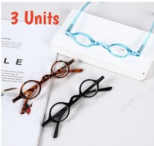 3 Pack Small Round Reading Glasses Retro for Men Women Readers 100 to 400