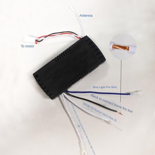 Kit Télécommande Ventilateur de Plafond 6 Vitesses Minuterie Remplacement pour Ventilateur Lumière DC - Photo 4 sur 6