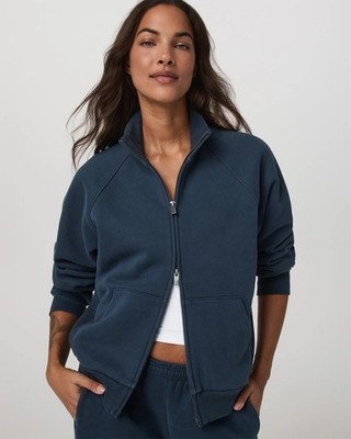 Vuori Restore Double Zip Sweatshirt, Ocean blue, Size Medium MSRP $138