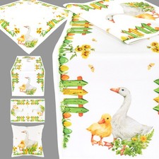 Tischdecke Ostern Tischläufer Kissenbezug Ostertischdecke Osterkissen Oster Deko