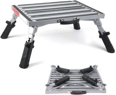 Safety RV Steps Extra Large Platform 19in x 14.5in Extra Size RV Folding Step