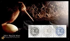 DR WHO 2011 NEW ZEALAND FDC ROUND KIWI $2.40 STRIP R79948